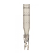 Cf 100 inserti conici 0,1 ml PP 6x29mm plastic-spring