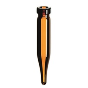 Cf 100 vials crimp 0,6 ml 7x40 vt ambrato fondo conico