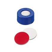 Cf 100 tappi vite PP blu 9-425 forati con setto sil/ptfe