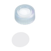 Cf 100 tappi vite PP naturali 9-425 forati setto ptfe
