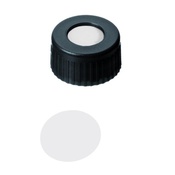 Cf 100 tappi vite PP nero 9-425 forati setto ptfe