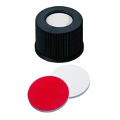 Cf 100 tappi vite PP neri 10-425 forati + setto sil/ptfe