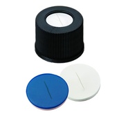 Cf 100 tappi vite PP neri 10-425 forati setto sil/ptfe SLIT