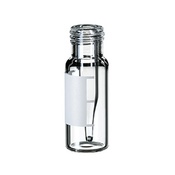 Cf 100 vials a vite 0,2 ml 12x32 vt chiaro inserto conico con etichetta