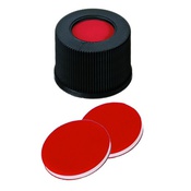 Cf 100 tappi vite PP con foro centrale 13-425 con setto PTFE/SIL/PTFE