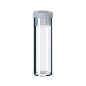 Cf 100 vials 4ml 14,65x44,6mm vt chiaro completi di tappi PE